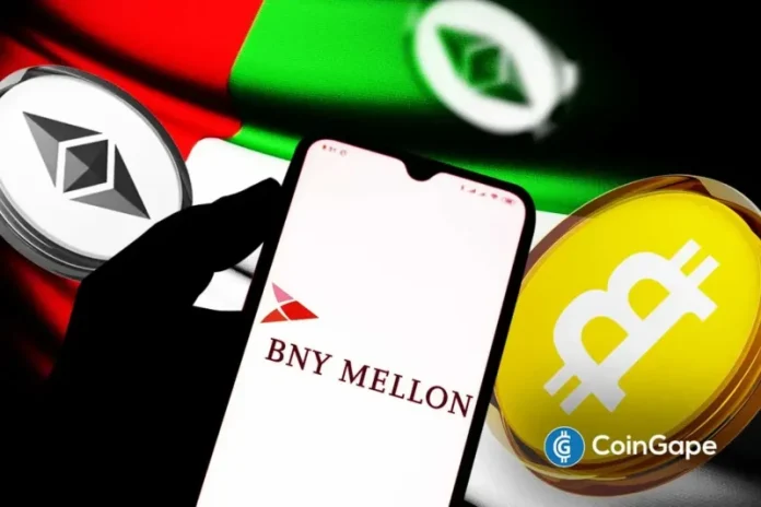 Wall Street giant BNY Mellon (now BNY) will offer crypto asset custody in Abu Dhabi, the UAE, the global financial services company announced on Thursday. It will initially launch Bitcoin and Ethereum crypto custody services, with plans of expanding to stablecoins, tokenized real-world assets, and other regulated digital instruments. Ad Ad BNY Mellon Expands Crypto
The post <a href="https://coingape.com/bny-mellon-to-launch-bitcoin-and-ethereum-crypto-custody-in-uae/">BNY Mellon to Launch Bitcoin and Ethereum Crypto Custody in UAE</a> appeared first on <a href="https://coingape.com/">CoinGape</a>.