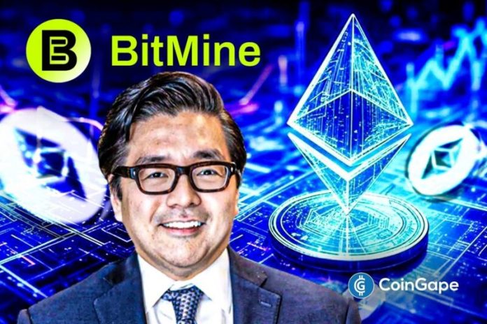 Bitmine Immersion Technologies announced total crypto, cash, and “moonshot” holdings of $11.0 billion as of March 22, 2026. The company confirmed continued Ethereum accumulation and treasury expansion under Chairman Tom Lee. This update comes as Ethereum price gains momentum. Bitmine’s Ethereum Holdings Cross 4.6M ETH As per today’s release, Bitmine acquired 65,341 Ethereum in the
The post <a href="https://coingape.com/breaking-tom-lees-bitmine-acquires-65341-eth-as-bmnr-stock-price-surges-over-3/">Breaking: Tom Lee’s BitMine Acquires 65,341 ETH as BMNR Stock Price Surges</a> appeared first on <a href="https://coingape.com/">CoinGape</a>.