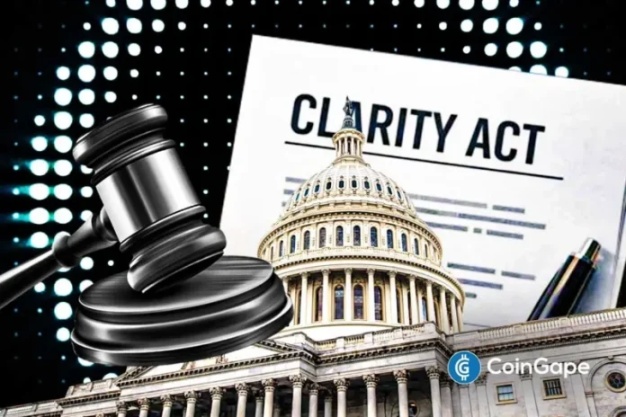 Democratic Senator Kristen Gillibrand has highlighted the ethics provision as a key provision that the Senate needs to include in the CLARITY Act for it to gain bipartisan support. She also mentioned two other issues that she believes they need to resolve before a markup for the crypto bill occurs. Ad Ad Ethics Provision Key
The post <a href="https://coingape.com/clarity-act-sen-gillibrand-cites-ethics-provision-as-necessary-for-crypto-bills-passage/">CLARITY Act: Sen. Gillibrand Cites Ethics Provision as Necessary for Crypto Bill’s Passage</a> appeared first on <a href="https://coingape.com/">CoinGape</a>.